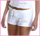 White Draw string shorts